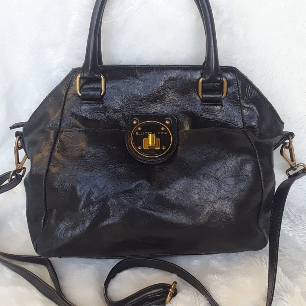 Elliott Lucca leather satchel crossbody bag
